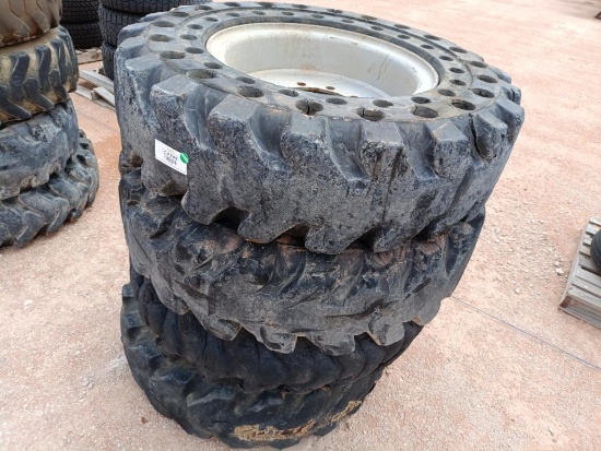(4) Telescopic Forklift Wheels w/Tires 13 00-24