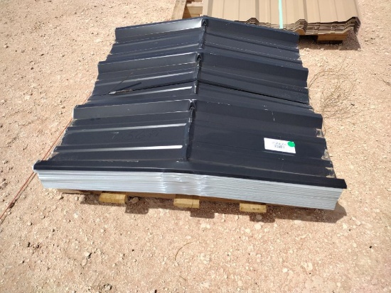 (60 pcs) R Panel Peak Sheets/Ridge Cap, Color Galvalume