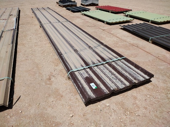 (36 pcs) R Panels 25ft Longest & Misc Lengths, Color Koko Brown