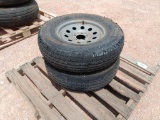 (2) Trailer Wheels w/Tires 205/75 R 15