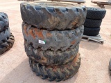 (4) Telescopic Forklift Wheels w/Tires 13 00-24