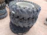 (4) Telescopic Forklift Wheels w/Tires 13 00-24