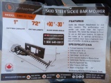 Unused Wolverine SBM-12-72W Skid Steer Sickle Bar Mower