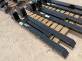 (1 Set) Unused Wolverine TF1-66-4000G 43'' Fork Extensions, For Skid Steer Bucket
