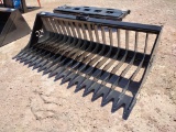 Unused 76 Skid Steer Skeleton Bucket, High Side