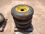 (4) Farm Wagon Wheels w/Tires 7.60-15