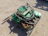 Pallet of Tractor Weights and other Misc Farm Items