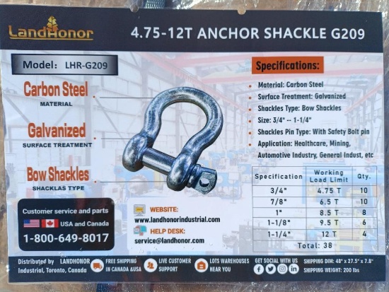 Landhonor LHR-G209 4.75-12T Anchor Shackles