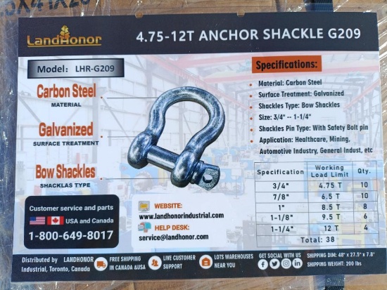 Landhonor LHR-G209 4.75-12T Anchor Shackles