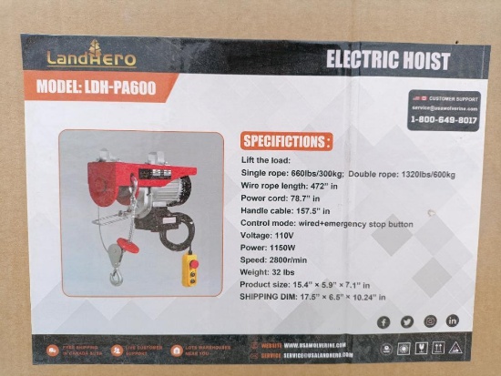 Landhero LDH-PA600 Electric Hoist