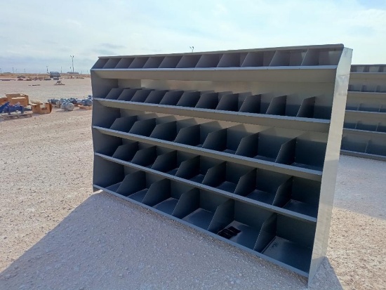 (46 Bin) Metal Bolt Bin, 5ft Tall, 8ft Wide
