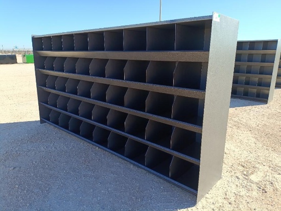 (50 Bin) Metal Bolt Bin, 5ft Tall, 10ft Wide, 19in Deep
