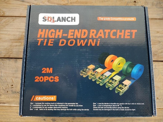 (20) SD Lanch 2m High-End Tie Down Ratchet Straps