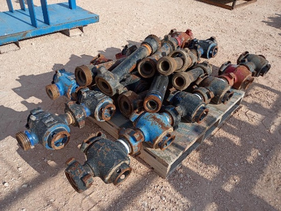 Pallet of 2 x 2 Plug Valves Assembly C.W.P. 15000 & 3'' Flowlines 2 Ft Long