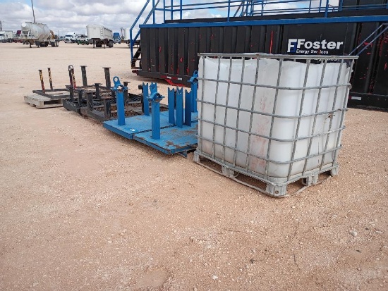 Misc Flowback Manifold Racks & Crate of Misc Items