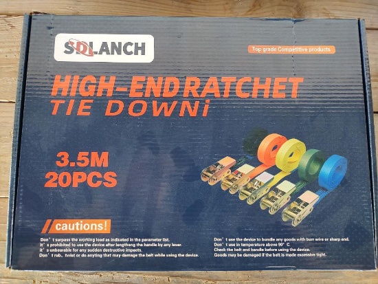 (20) SD Lanch 3.5m High-End Tie Down Ratchet Straps
