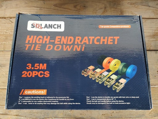(20) SD Lanch 3.5m High-End Tie Down Ratchet Straps
