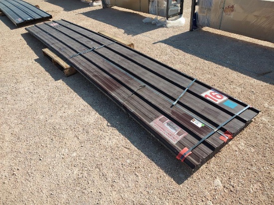 (30) Brown Metal Roof/Wall Panels 16ft x 3ft