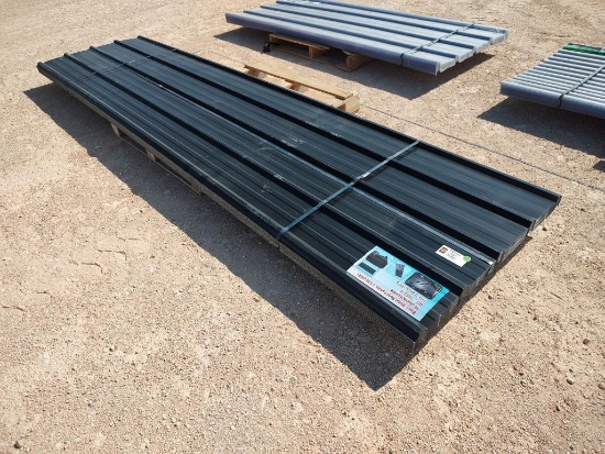 (70) Black Metal Roof/Wall Panels 12ft x 3ft