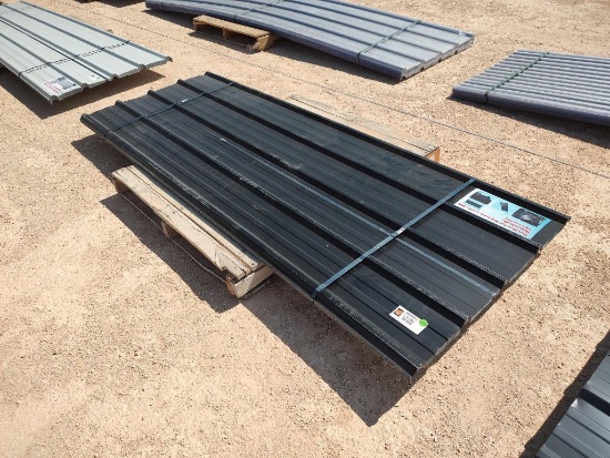 (30) Black Metal Roof/Wall Panels 8ft x 3ft