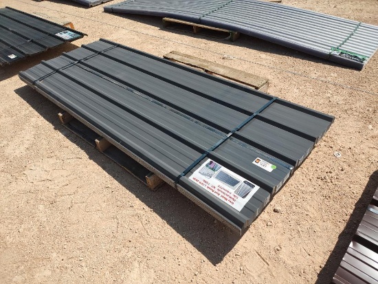 (70) Gray Metal Roof/Wall Panels 8ft x 3ft