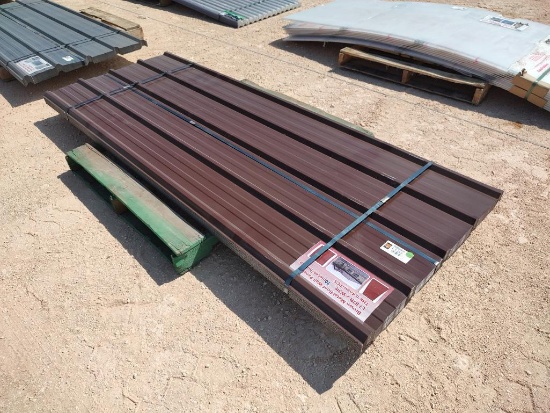 (70) Brown Metal Roof/Wall Panels 8ft x 3ft