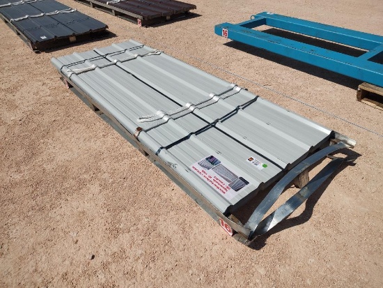 (70) White Metal Roof/Wall Panels 8ft x 3ft