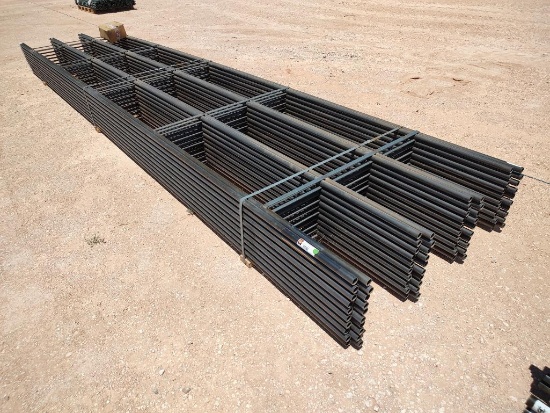 (20) ACE 4 Bar Continuous Fence Panels, 20ft Long, 4ft Tall