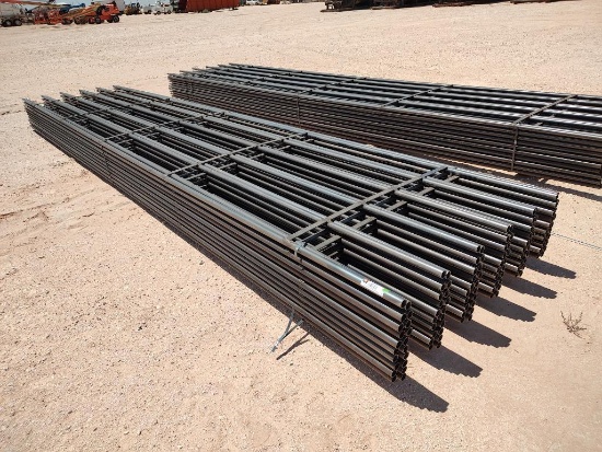 (20) ACE 6 Bar Continuous Fence Panels, 20ft Long, 4ft Tall