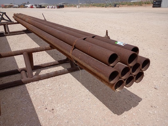 (10) 4 1/4'' OD Steel Pipe, 21ft Long 1/4'' Thick