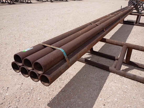 (7) 4 1/4'' OD Steel Pipe, 21ft Long 1/4'' Thick
