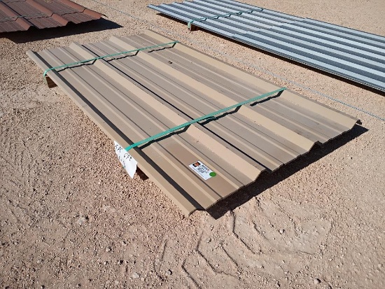 (9 pcs) R Panels 6ft Long, Saddle Tan
