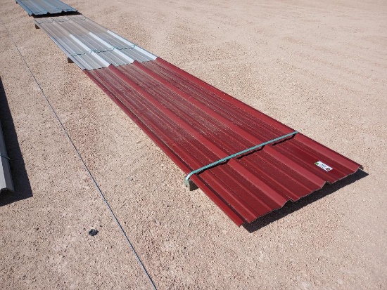 (6 pcs) R Panels 21ft Long, Charcoal Gray