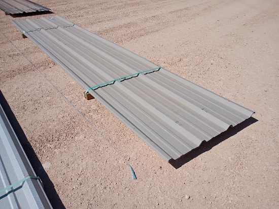 (17 pcs) R Panels 15ft Long & (13 pcs 10ft) & (10 pcs 3ft) Ash Gray