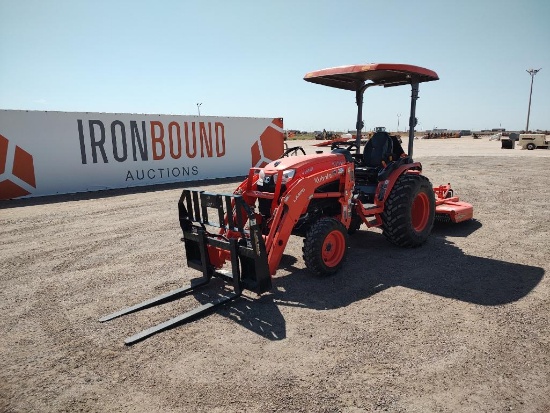 2021 Kubota LX2610 Tractor w/Front End Loader & Rotary Cutter