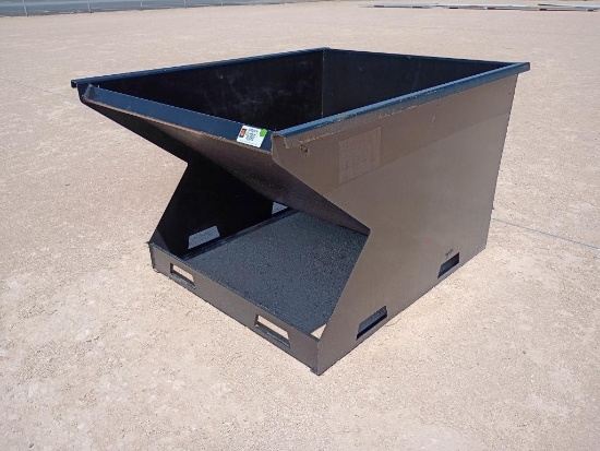 KC 1.5 CY. Skid Steer Trash Hopper w/Fork Pockets