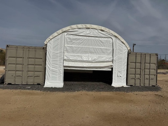 (2)-40-Ft-Containers-with-20-Ft-Dome-Shelter