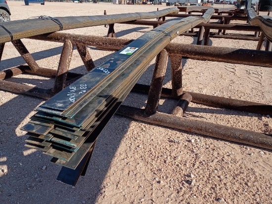 (33) Pcs 3'' x 1/8'' Steel Flat Iron, 20 Ft Long
