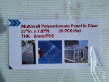 (20) Clear Multiwall Polycarbonate Panels