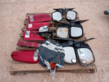 Pallet of Pickup Mirrors & Tail Lights