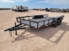 2027 JR Trailers Utility Trailer 77" x 16ft (2) 3,500lb Axles VIN# 000727