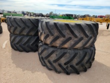(4) John Deere Wheels w/Tires 710/70R42