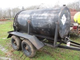 500 gal Tank on tandem trailer