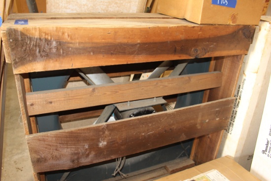 Attic Fan Built into Wooden stand