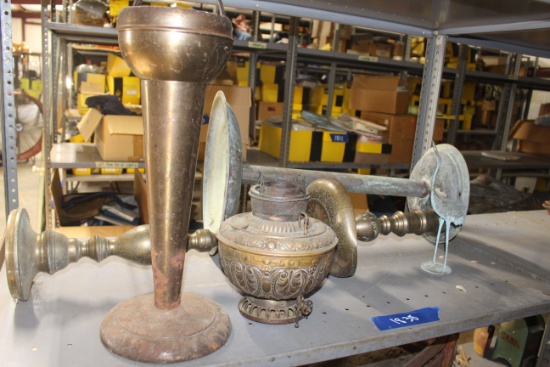 Assorted Antique items including bronze/brass antiques