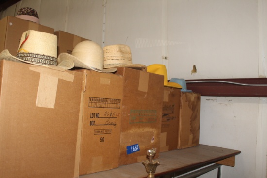 5- boxes of assorted hats in various styles and sizes