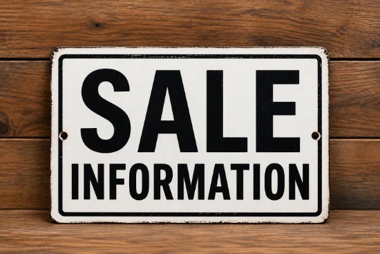 Please Read Sale Information: