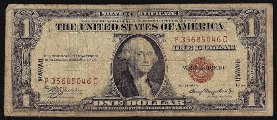 1935A $1 Hawaii Silver Certificate WWII Emergency Note