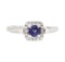 14KT White Gold Lady's 0.64 ctw Sapphire and Diamond Ring