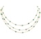 9KT Yellow Gold 5.00 ctw Emerald Three-Strand Necklace